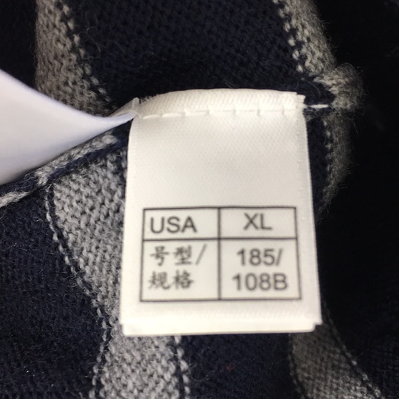 Brooks Brothers Navy Striped Quarter Zip Pullover - Picture 9 of 10